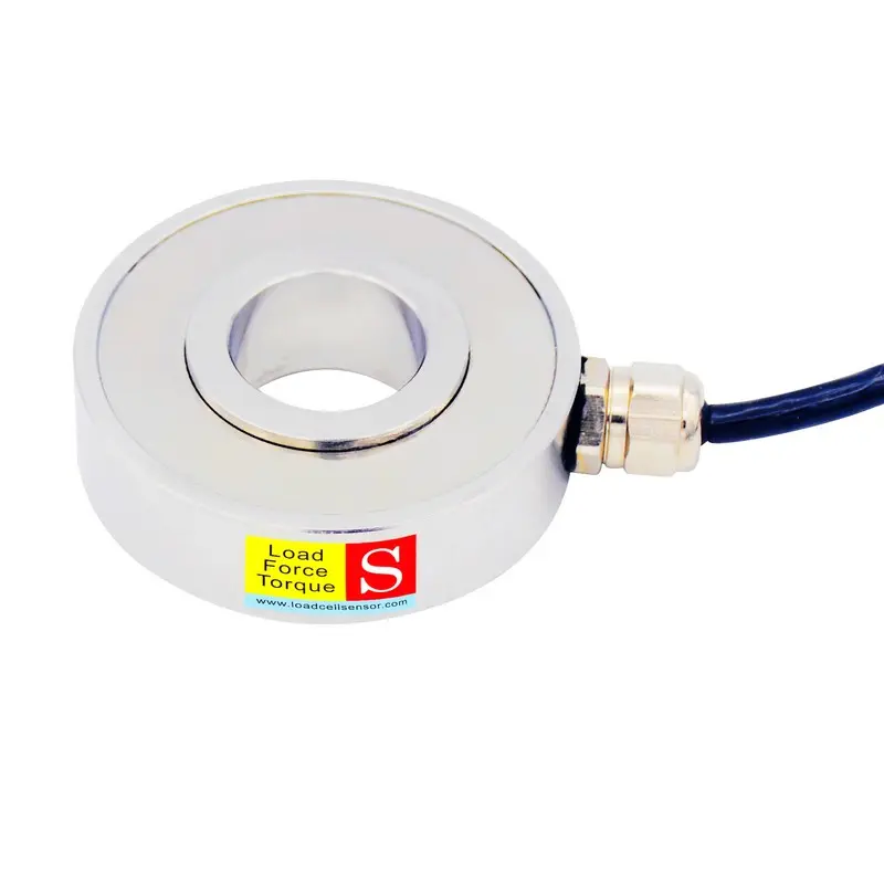 Donut load cell 0-50kN through-hole force sensor