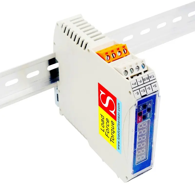 DIN rail load cell signal conditioner