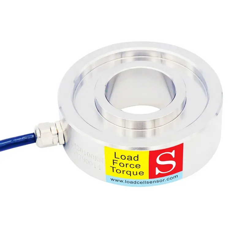 Hollow type force sensor 0-200kN load washer load cell