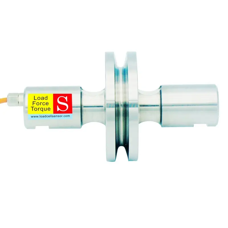 Pulley load cell rope tension sensor